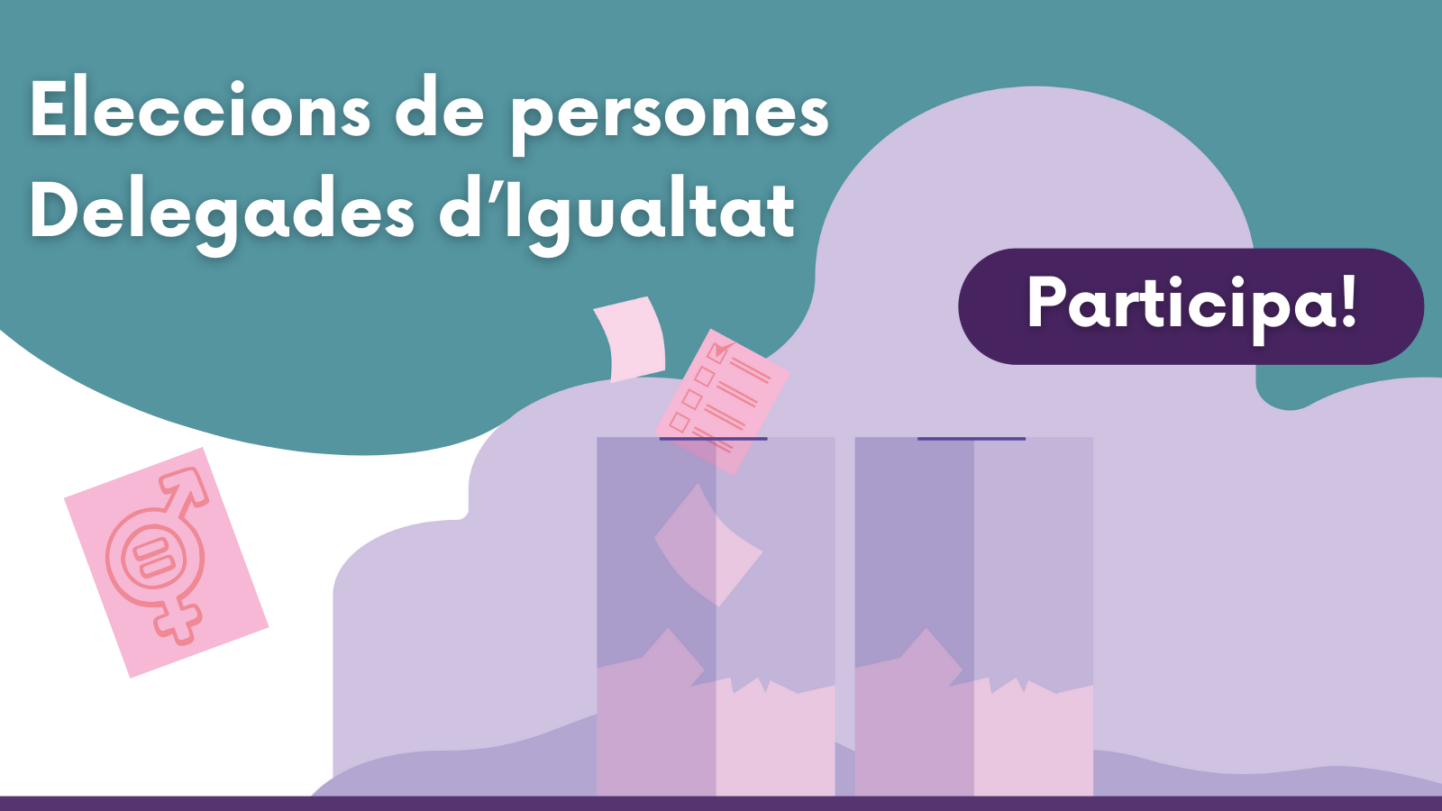 Imatge on anima a participar en les eleccions de persones delegades d'igualtat